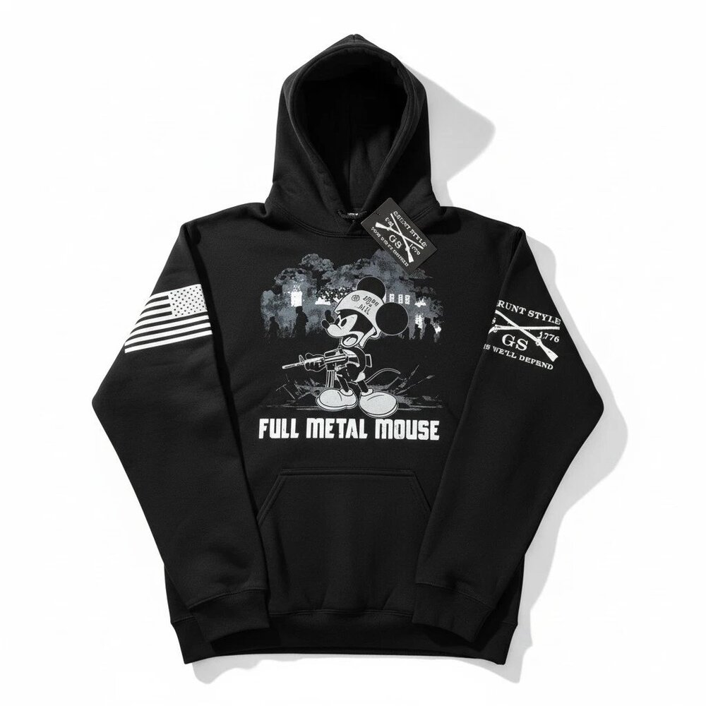 NWT Grunt Style Full Metal Mouse Hoodie Sweatshirt Size M